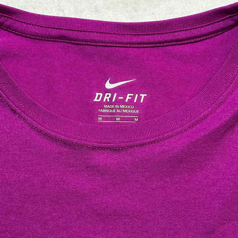 Nike Dri-FIT Women’s Long Sleeve Athletic Top Purple Medium Running Training - Picture 2 of 7